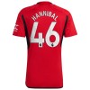 Maillot de Supporter Manchester United Hannibal 46 Domicile 2023-24 Pour Homme